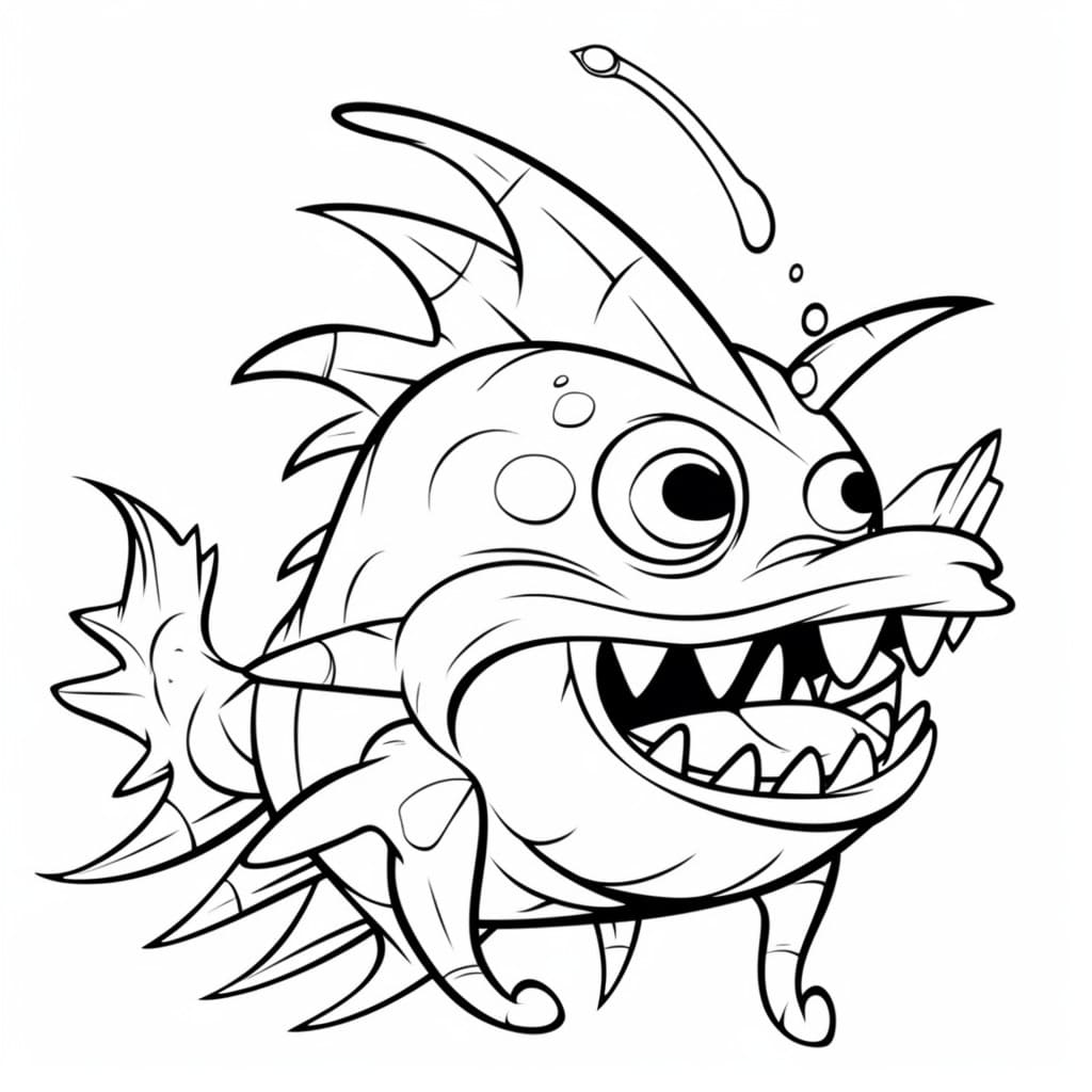 +50 Fish Coloring Pages for Free & Printable